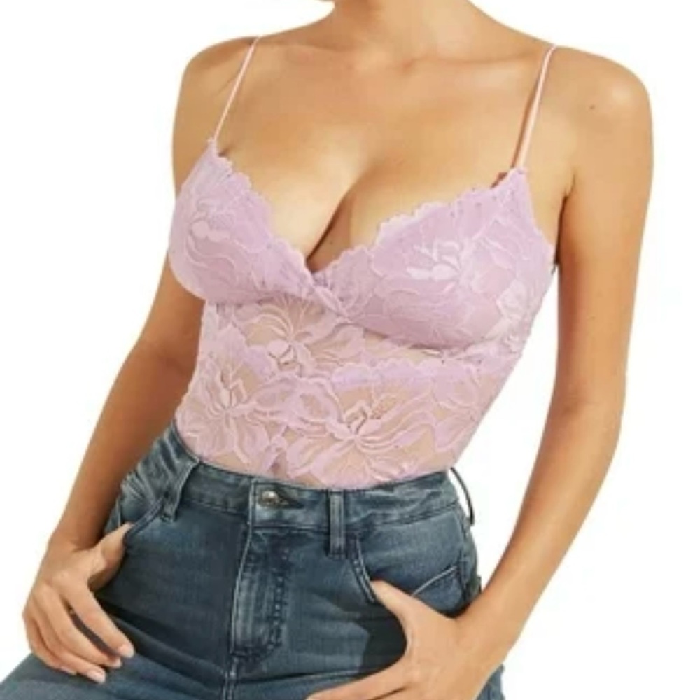 Guess Lilac Lace Bodysuit